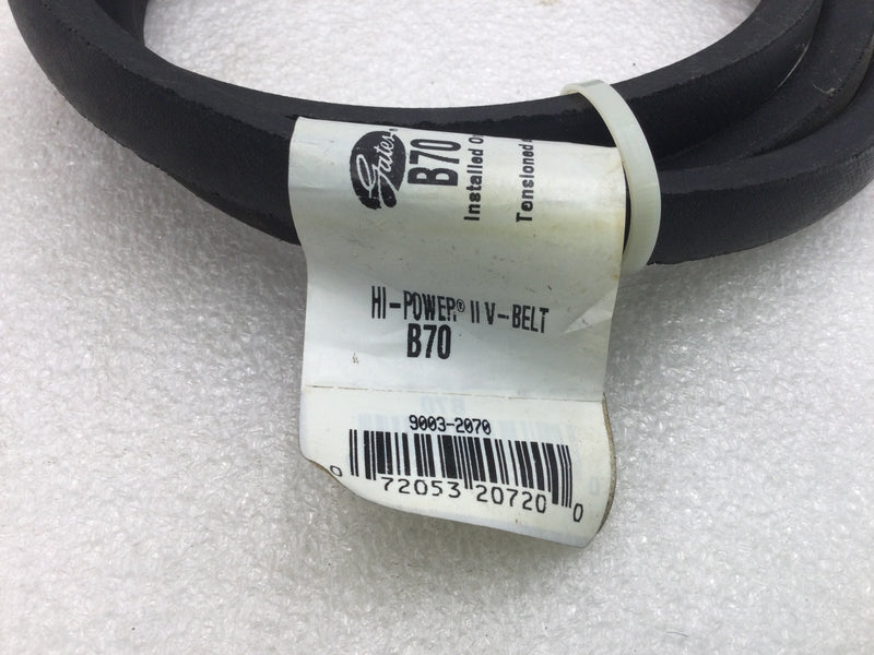 Gates B70 9003-2070 HI-POWER II V-Belt 73" Outside Length