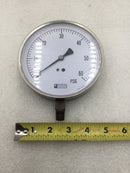 Weksler GP2-15-3 0-60 PSI Pressure Gauge 4 1/2" Face 1/4" NPT Water/Air Line