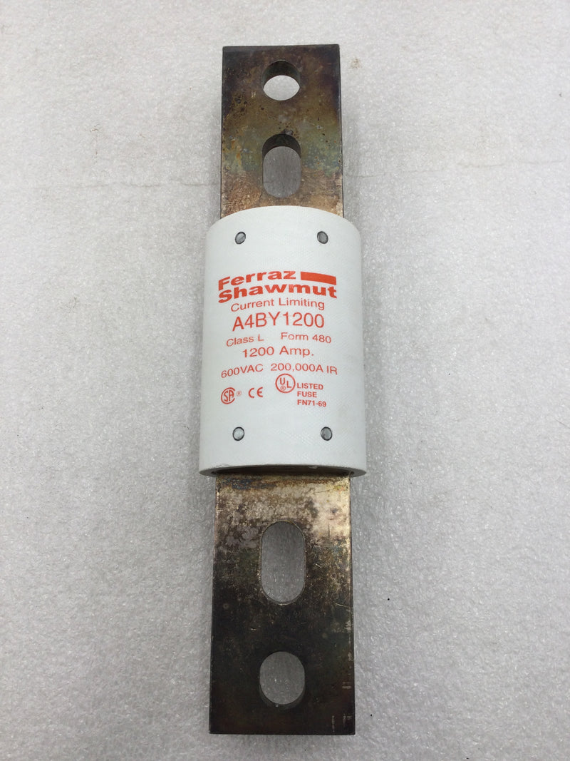 Shawmut A4BY1200 1200 Amp Form 480 Class L Fuse 600 VAC 200,000 IR