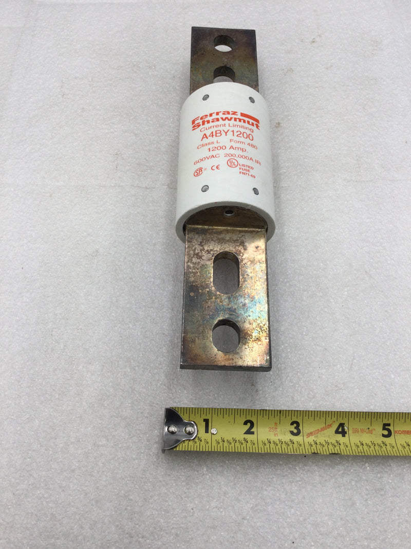 Shawmut A4BY1200 1200 Amp Form 480 Class L Fuse 600 VAC 200,000 IR