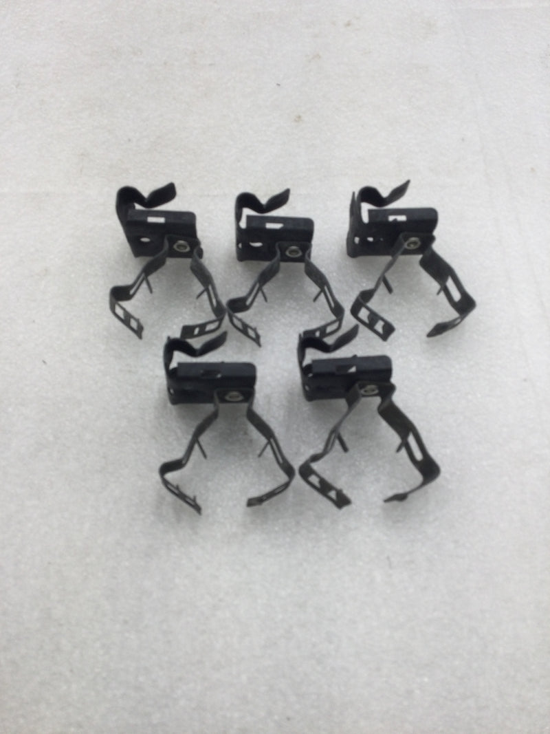 Lot of 5 Steel City ZCC1/2-3/4-H 1/4 Flange Mount Conduit Clip Supports 1/2"-3/4" EMT Rigid Electrical Conduit