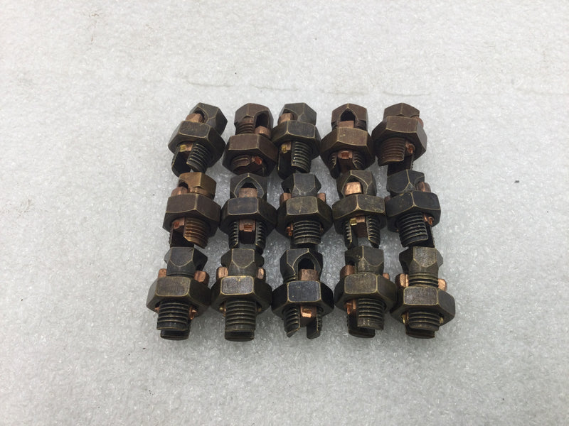 Lot of 15 Penn-Union S-4 #16 Solid-#4 Stranded CU Split Bolt Connector