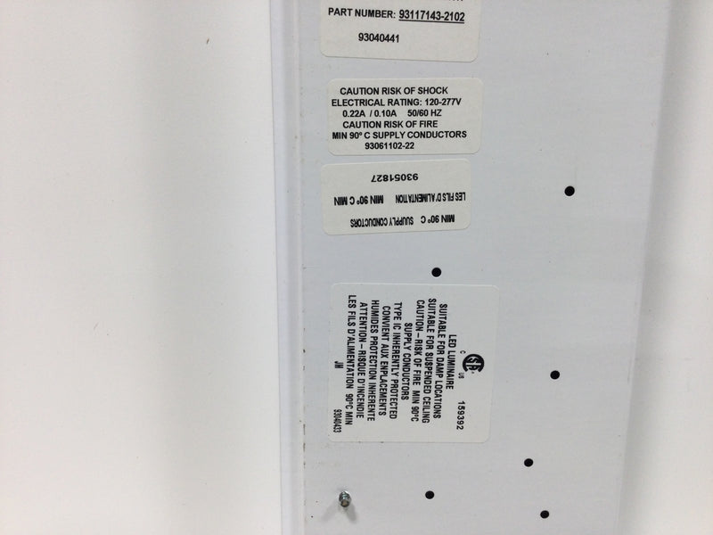 Hubbell Lighting Versify VSY22-35HLHEG-EDU 2'X2' Edge-Lit Troffer LED Light Fixture 40 Watt 120-277 VAC