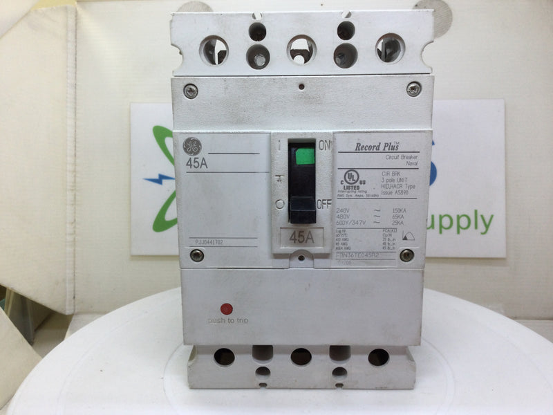 General Electric FBN36TE045R2 45 Amp 3 Pole 480V Circuit Breaker