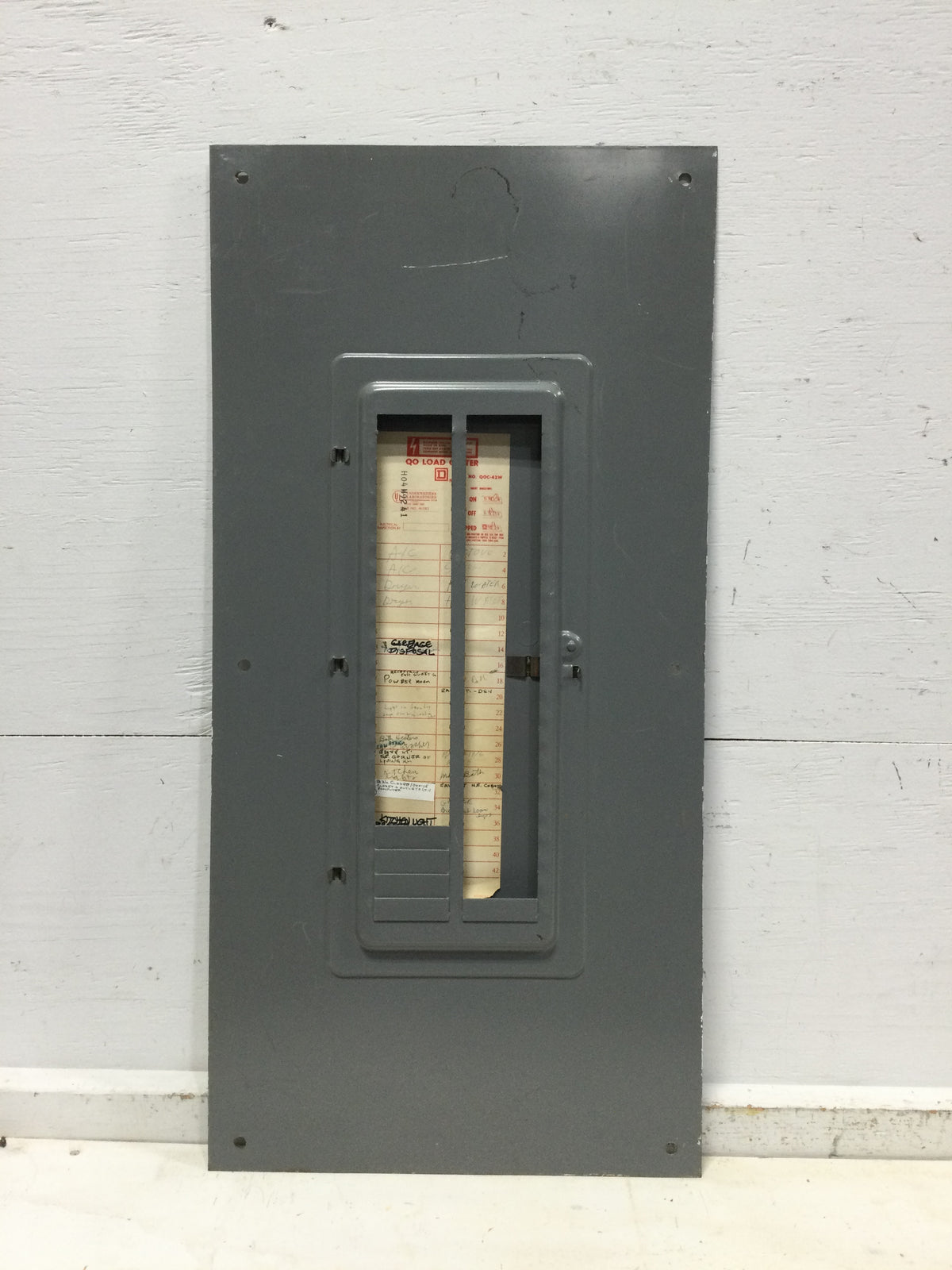 Square D QOC-42W 42 Space 120/240V Panel/Door Only 31 3/4