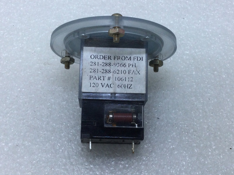 Fourth Dimension Instruments 106112 Hour Meter 120V 60Hz