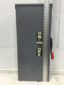 GE Heavy Duty Fused Safety Switch - 200 AMP 600 VAC MAx. HP 60 - Top Hinged Door