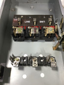 GE Heavy Duty Fused Safety Switch - 200 AMP 600 VAC MAx. HP 60 - Top Hinged Door