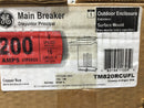 GE General Electric TM820RCUFL 200A 120/240VAC 8 Space/16 Circuits Outdoor Main Breaker Included Load Center
