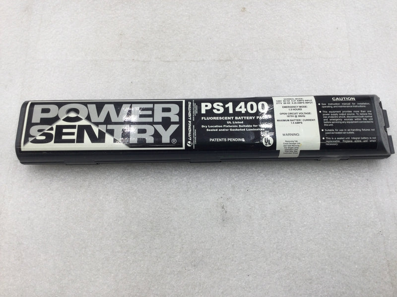 Lithonia Lighting PS1400QD Power Sentry Quick Disconnect Fluorescent Ballast/Battery Pack 120/277 VAC