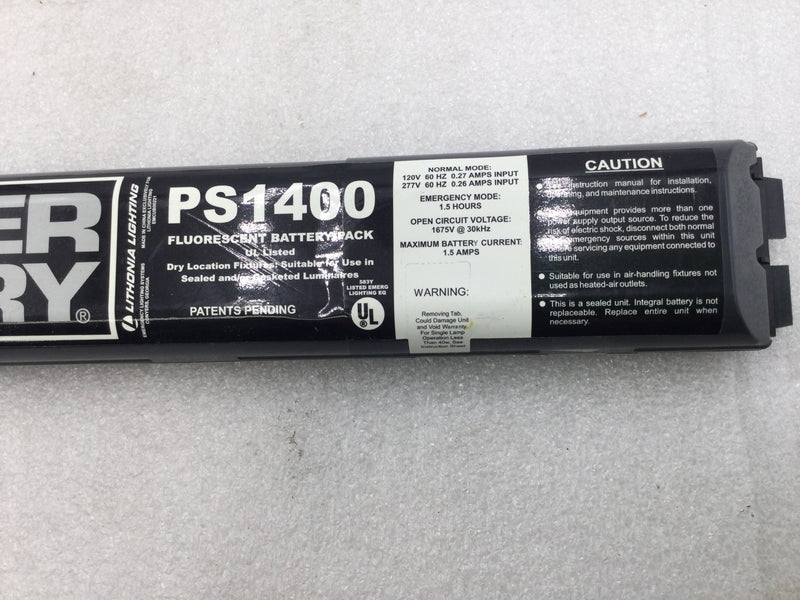 Lithonia Lighting PS1400QD Power Sentry Quick Disconnect Fluorescent Ballast/Battery Pack 120/277 VAC