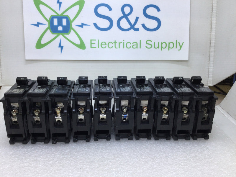 Lot of 10 - Siemens/ITE/Gould Q115 15 Amp 1 Pole 120/240V Type QP Breaker