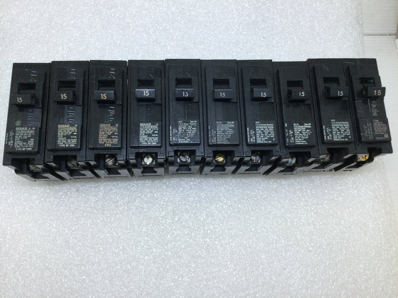 Lot of 10 - Siemens/ITE/Gould Q115 15 Amp 1 Pole 120/240V Type QP Breaker