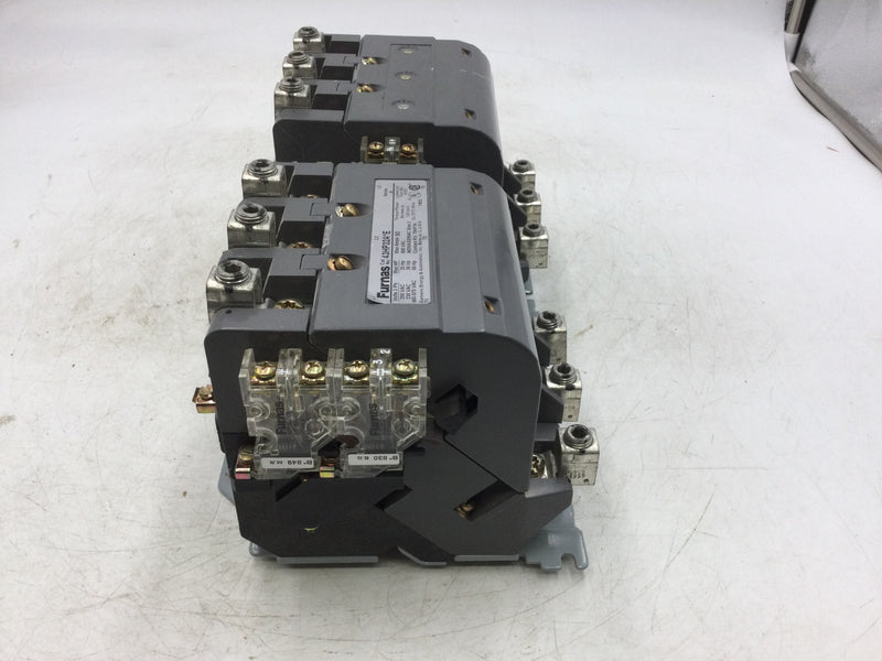 Furnas 43HP32A*E Reversing Contactor 90 Amp Max 600VAC Series A 3-Phase