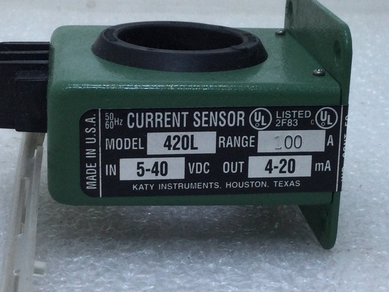 Katy 420L Current Sensor Range 100 Amp 50/60Hz IN 5-40VDC Out 4-20mA