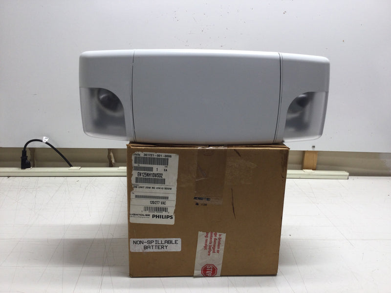 Philips Lightolier EN125NH10WSD2 Commercial Grade Halogen Emergency Light 120/277 VAC with Ni-Cad Battery Backup