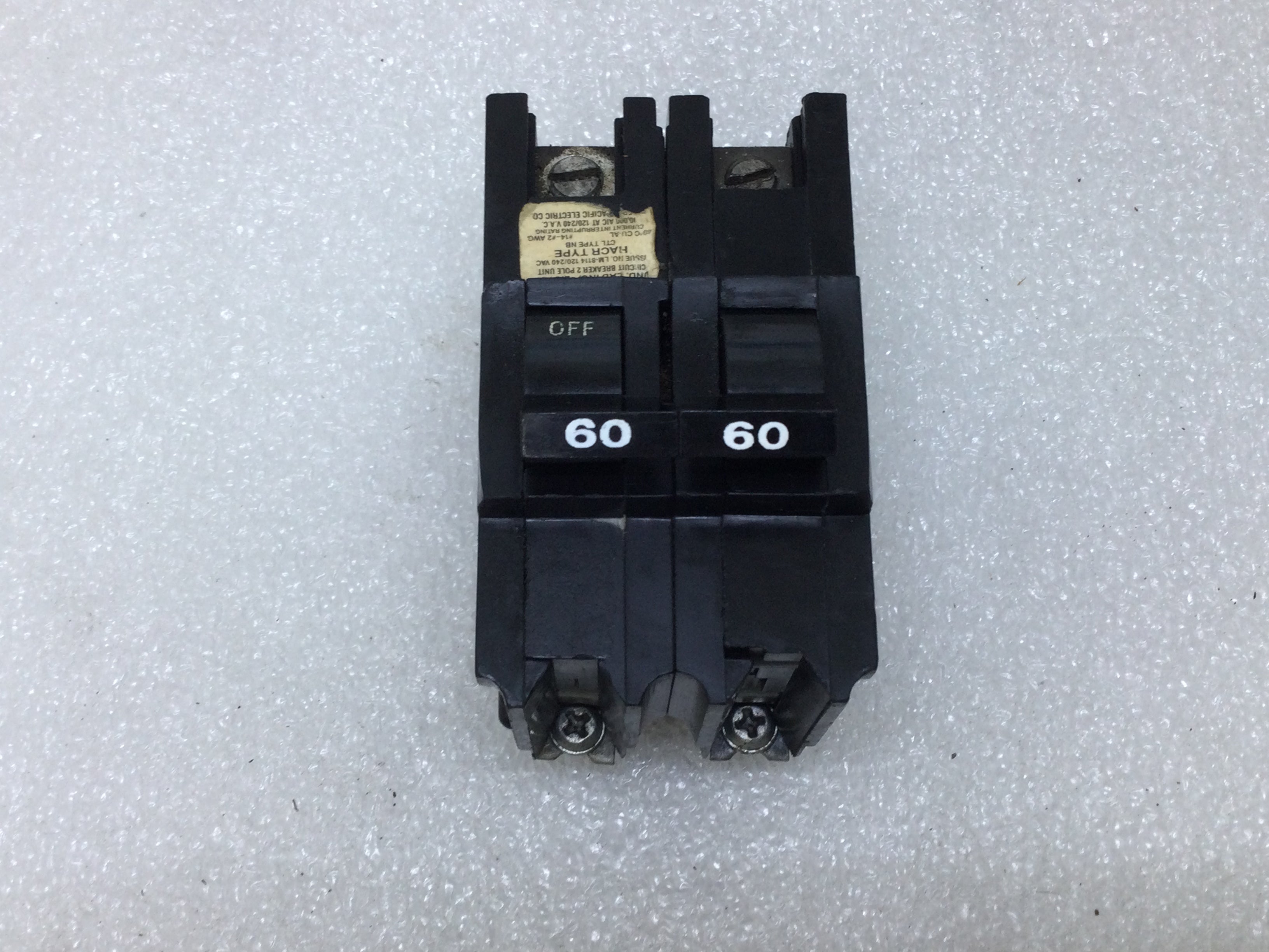FPE Federal Pacific NB260 60 Amp 2 Pole 240v Bolt on NB Circuit Breake