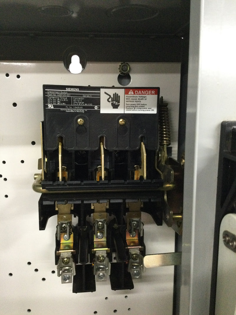 Siemens Combo Box Enclosure 17DSE92BF10 With Fused Disconnect Switch - No Starter NEMA 1