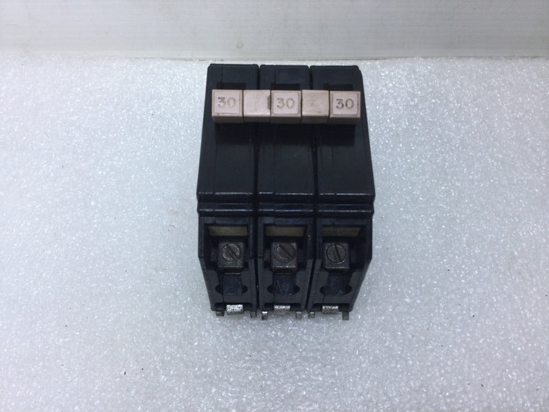Ch330 Cutler Hammer CH330 30 Amp 3 Pole 240V Circuit Breaker - 1/2 Notch
