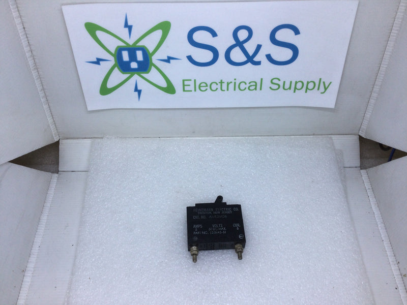 Heinemann Electric LS8645-51 Circuit Breaker 5 Amp 50VDC Max. Current 5 Cat.No. AM12MG6