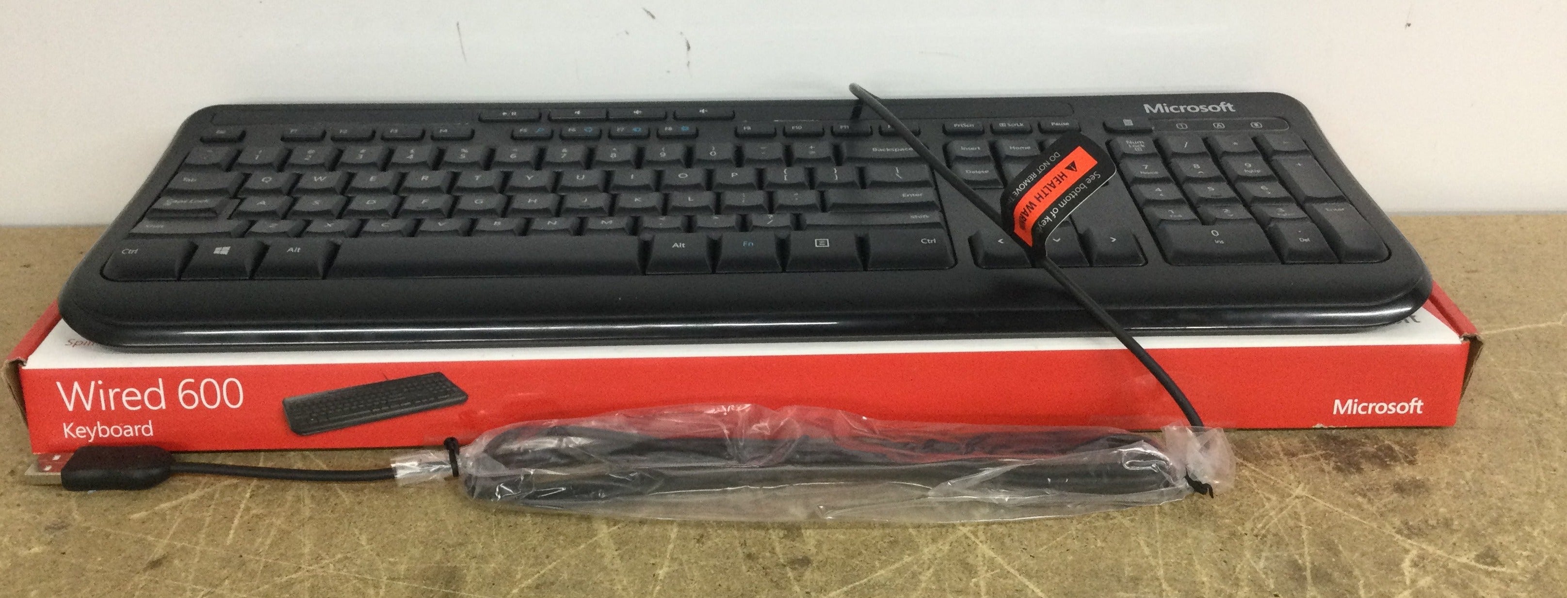 Microsoft Windows Wired Keyboard 600 Black-MS Part Number X879297-001