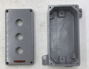 Altech 2-006-E-12 Enclosure, Cast Aluminum, Gray, 3 each 22mm holes