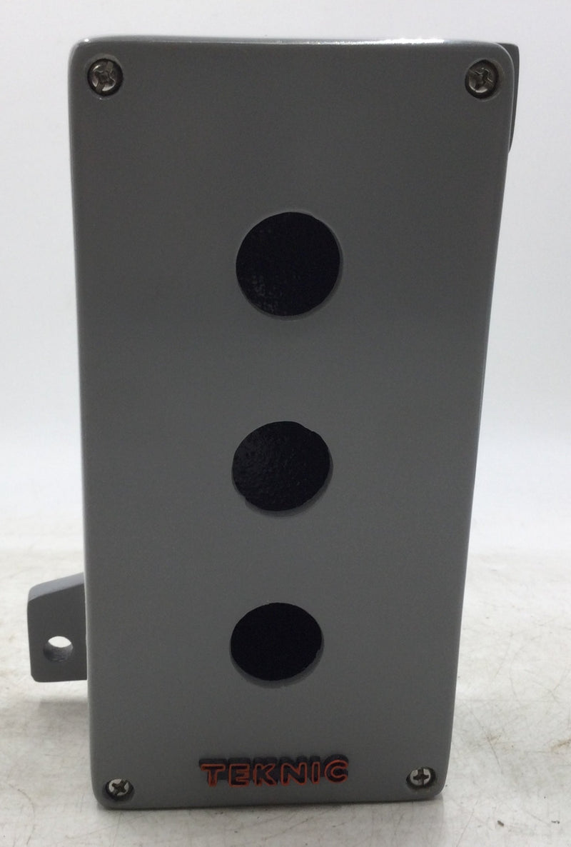 Altech 2-006-E-12 Enclosure, Cast Aluminum, Gray, 3 each 22mm holes