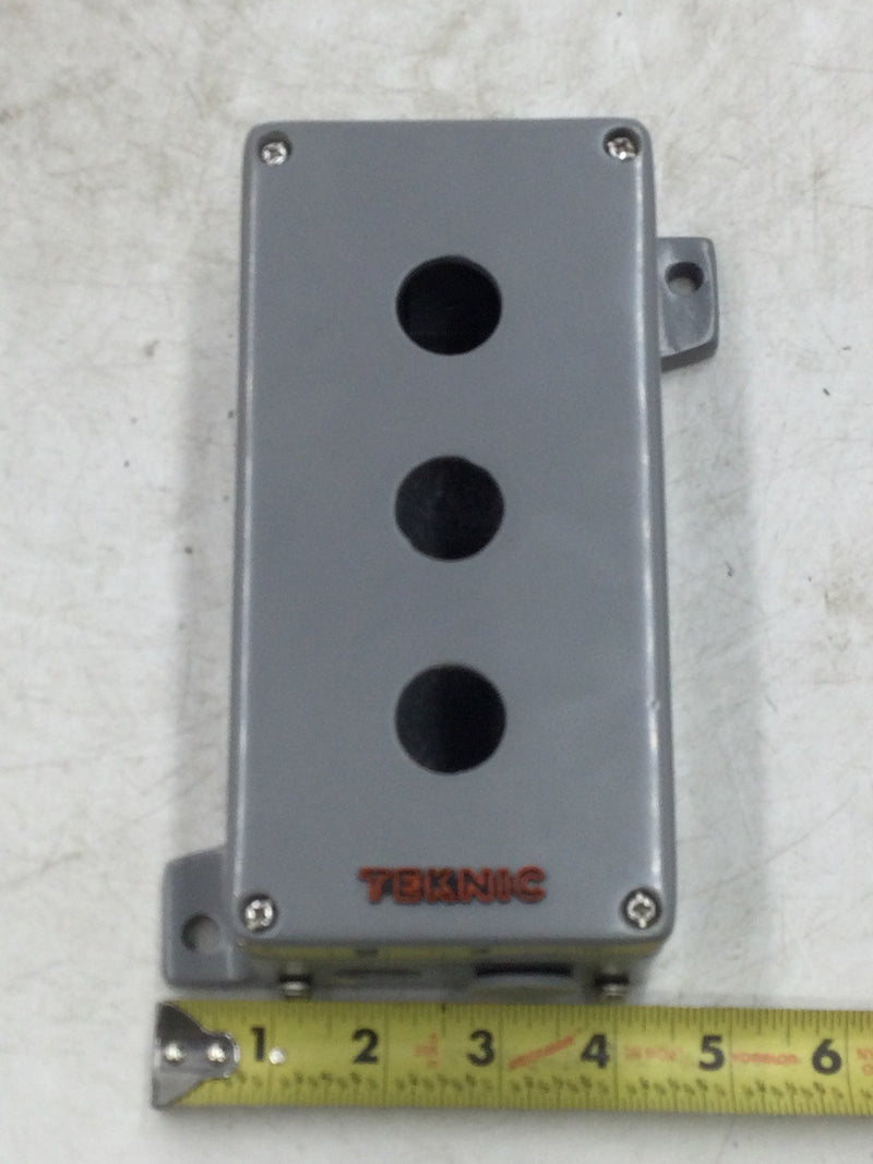 Altech 2-006-E-12 Enclosure, Cast Aluminum, Gray, 3 each 22mm holes