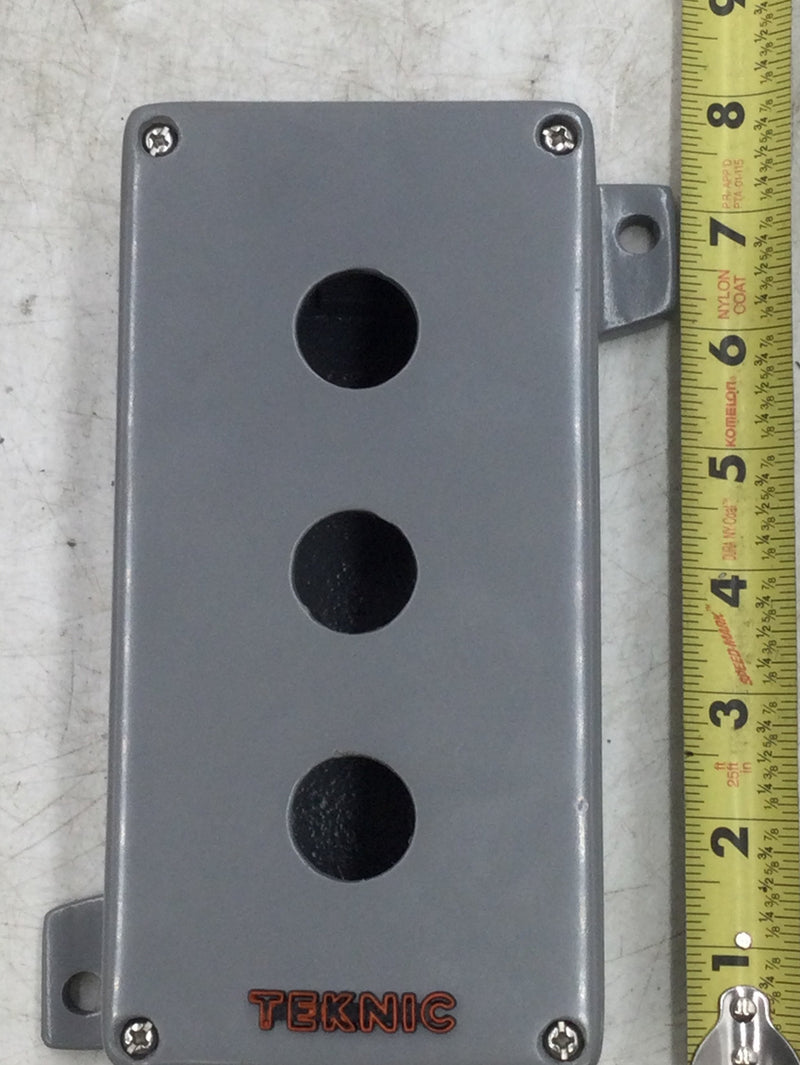Altech 2-006-E-12 Enclosure, Cast Aluminum, Gray, 3 each 22mm holes