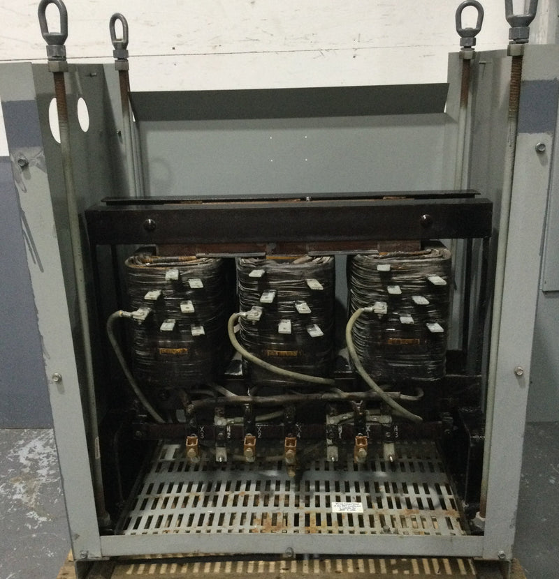 Sorgel Electric Three Phase Insulated Transformer, 112.5 kva, 60 cycles, Class H-150, 480 Volt, Low Voltage 240/120 CT Serial Number X64643