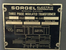 Sorgel Electric Three Phase Insulated Transformer, 112.5 kva, 60 cycles, Class H-150, 480 Volt, Low Voltage 240/120 CT Serial Number X64643