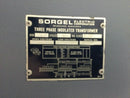Sorgel Electric Three Phase Insulated Transformer, 112.5 kva, 60 cycles, Class H-150, 480 Volt, Low Voltage 240/120 CT Serial Number X64643