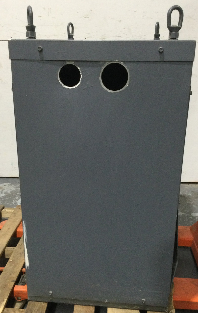 Sorgel Electric Three Phase Insulated Transformer, 112.5 kva, 60 cycles, Class H-150, 480 Volt, Low Voltage 240/120 CT Serial Number X64643