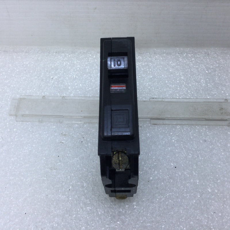 Square D QO110 10 Amp 1 Pole 120/240V Circuit Breaker - Black Face