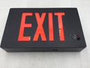 Lightolier LRN1RB Black Recessed LED Exit Light with Battery Backup 120/277 VAC