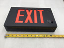 Lightolier LRN1RB Black Recessed LED Exit Light with Battery Backup 120/277 VAC