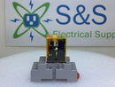 Idec RU4S-A110 Relay 6 Amp 250V 30VDC/Square D Socket Base 8502NR45 Series B