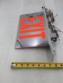 Beghelli OL2TLSALR2MCR Mullion Mount Red LED Exit Light 120/277 VAC Double Face