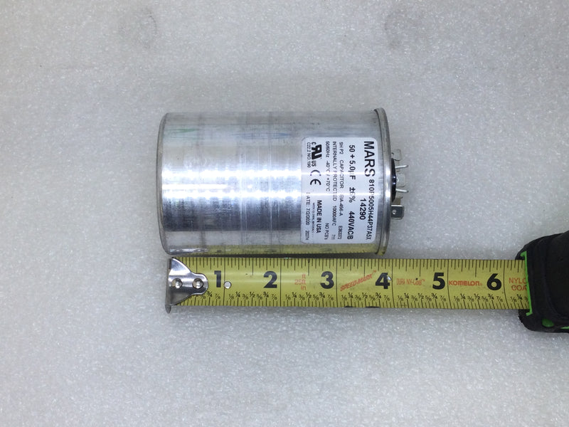 Mars 14290 50+5MFD +/-6% 50/60Hz 440VAC Capacitor