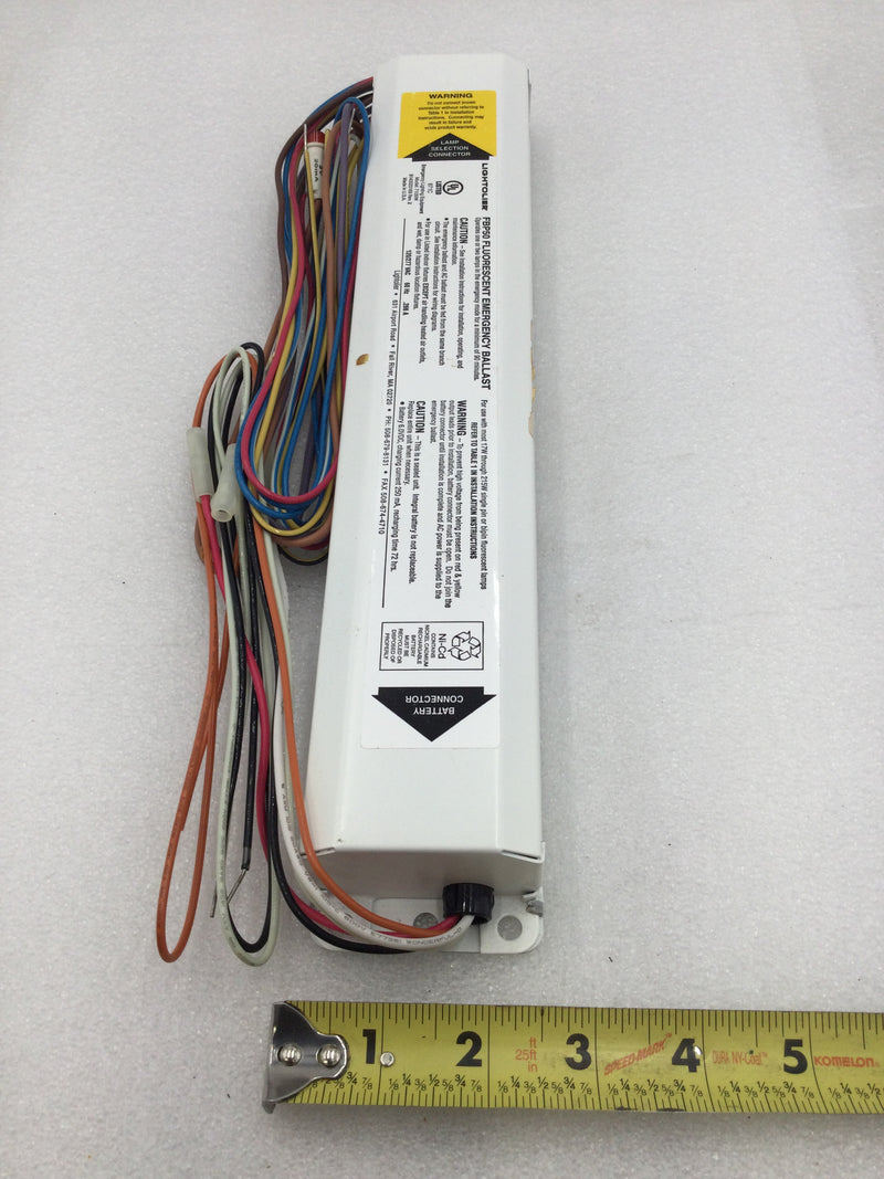 Lightolier FPB50 Fluorescent Emergency Ballast 120/277 VAC 60 HZ .266 Amp with LED Test Switch