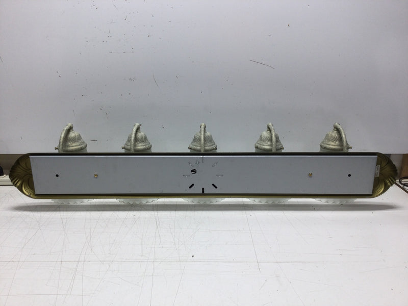 Progress Lighting P3074-18 Venetian Gold Bathroom Vanity Light 5 Lamp Fixture 100 Watt Max Lamps