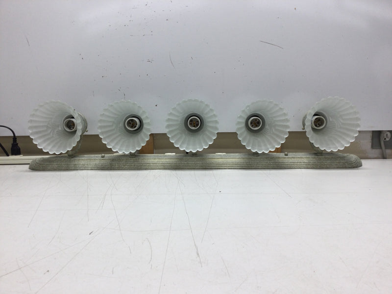 Progress Lighting P3074-18 Venetian Gold Bathroom Vanity Light 5 Lamp Fixture 100 Watt Max Lamps