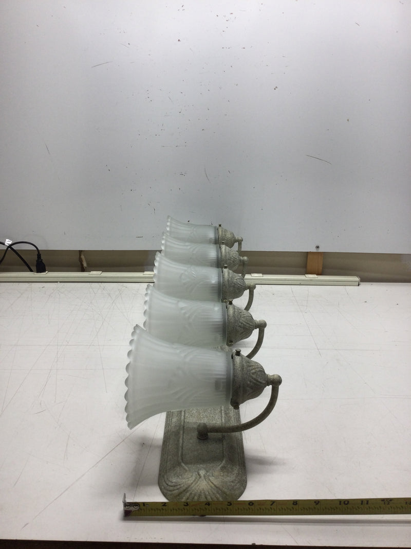 Progress Lighting P3074-18 Venetian Gold Bathroom Vanity Light 5 Lamp Fixture 100 Watt Max Lamps