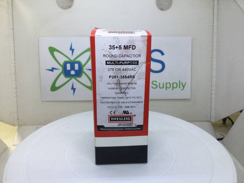 Totaline P291-3554RS 35+5MFD 370-440V +/- 5% 50/60Hz Capacitor