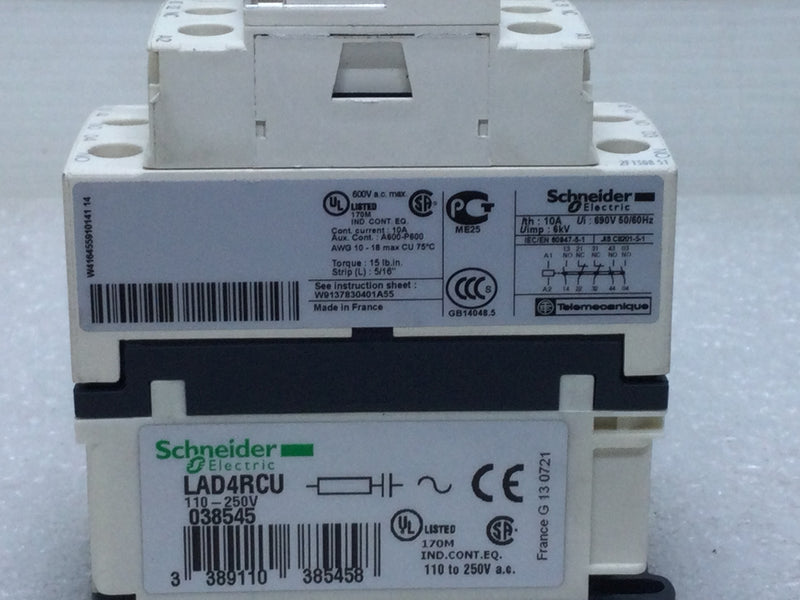 Schneider Electric CAD32G7 Control Relay 10 Amp 690V 50/60HZ