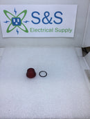 Red Plastic Pilot Light Lens w/Gasket 1" in Diameter