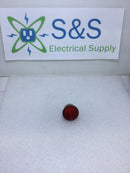 Red Plastic Pilot Light Lens w/Gasket 1" in Diameter