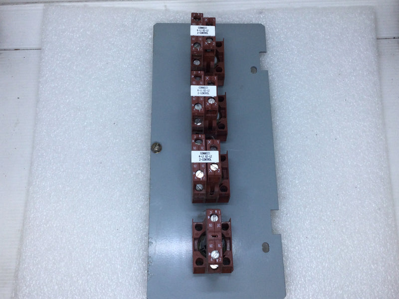 Siemens 4-Opening Control Board Consist of 4 ea. 3SB1400-0A Auxiliary Contact Blocks 10 Amp 660VDC 230CV