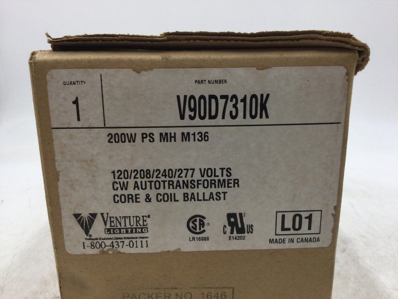 Venture Lighting V90D7310K CW AutoTransformer Core & Ballast 120/208/240/277Volts