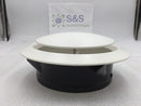 Lot of 6 White Plastic 7" Round AC Duct Vent with Adjustable Air Flow